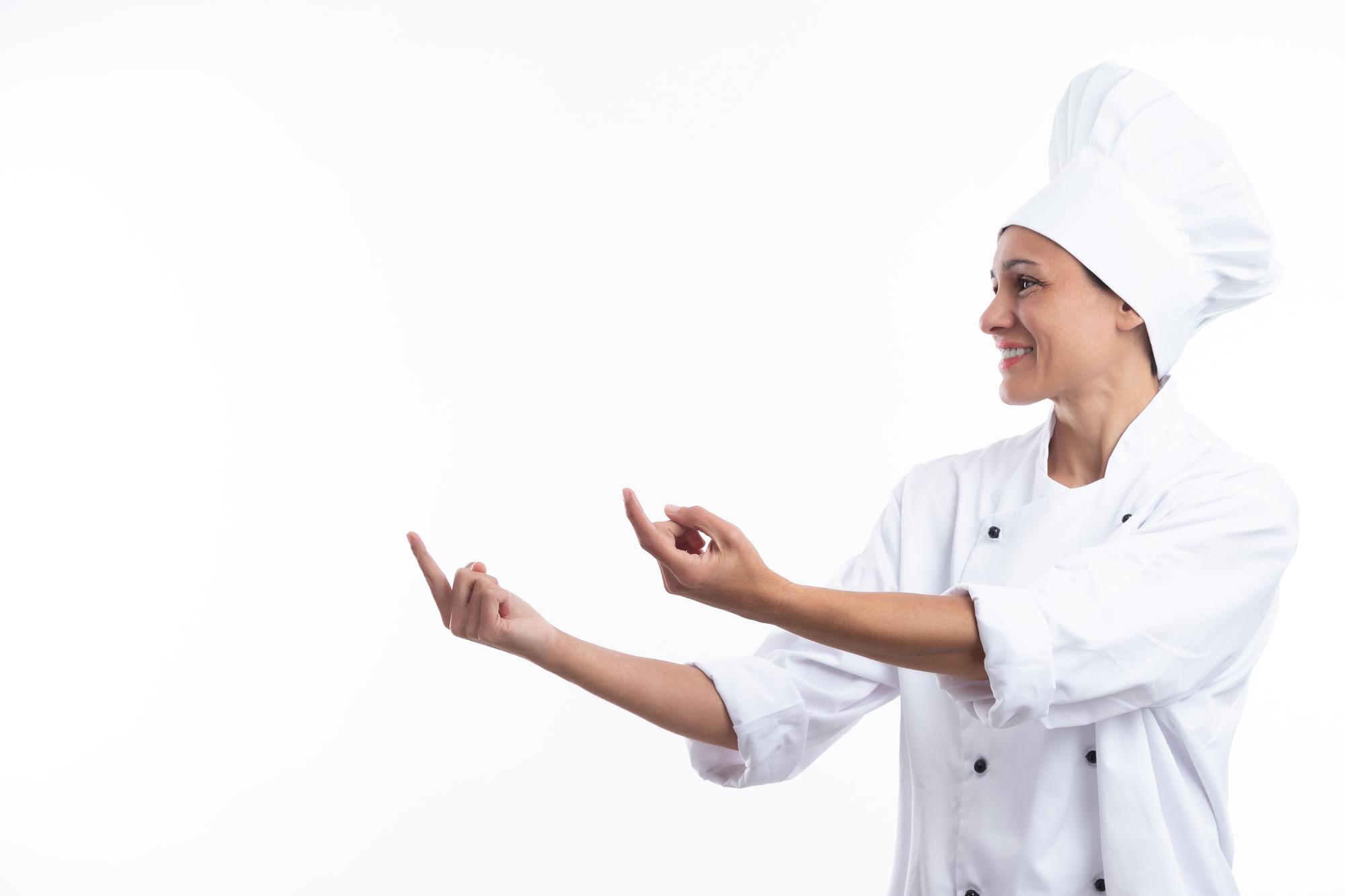 Vista laterale della cucina durante una lezione